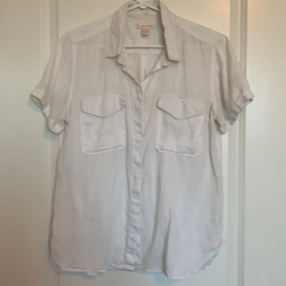 Linen Short Sleeve Top
